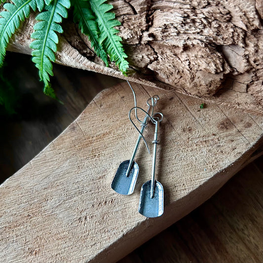 Metal Shovel Earrings