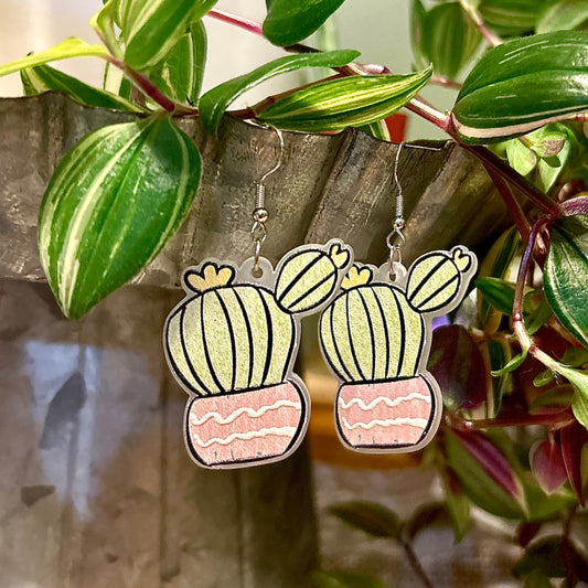 Cartoon Cactus Earrings