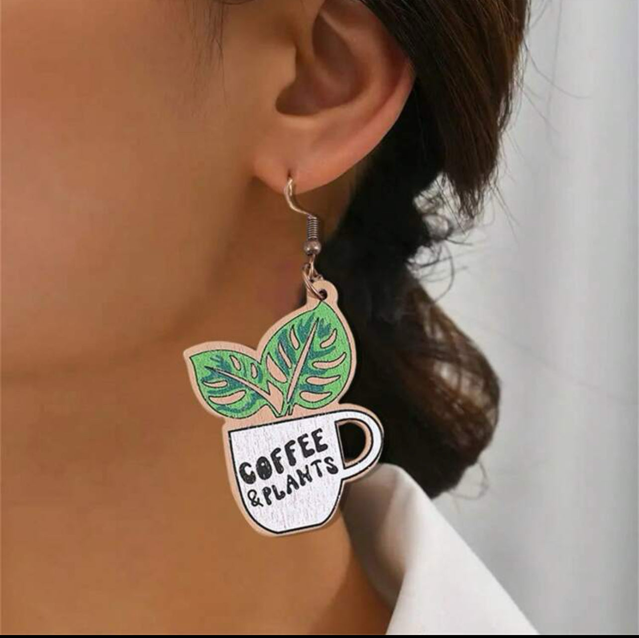 Coffee & Plants Earrings