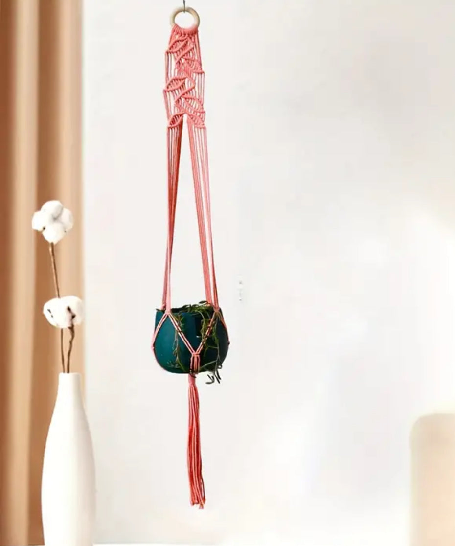 Woven Macrame Plant Hanger