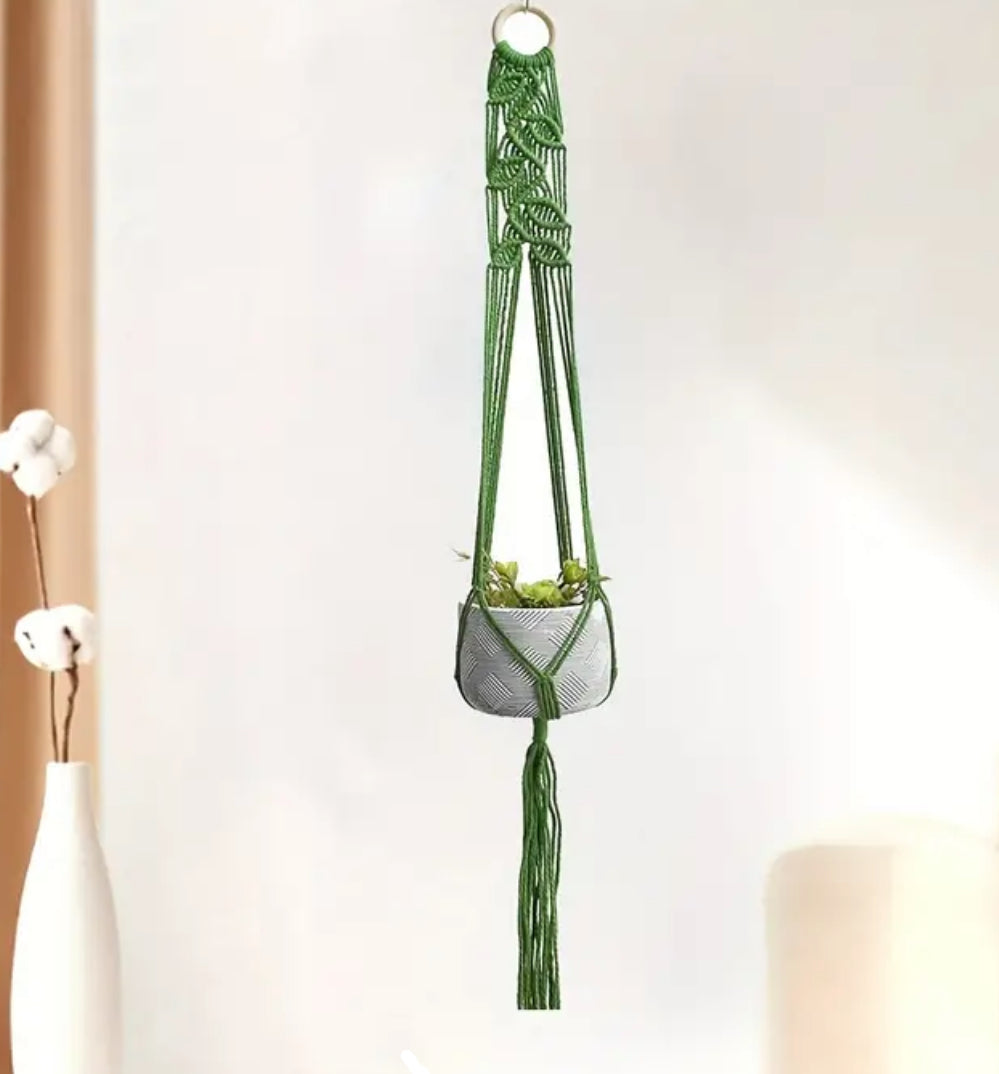 Woven Macrame Plant Hanger